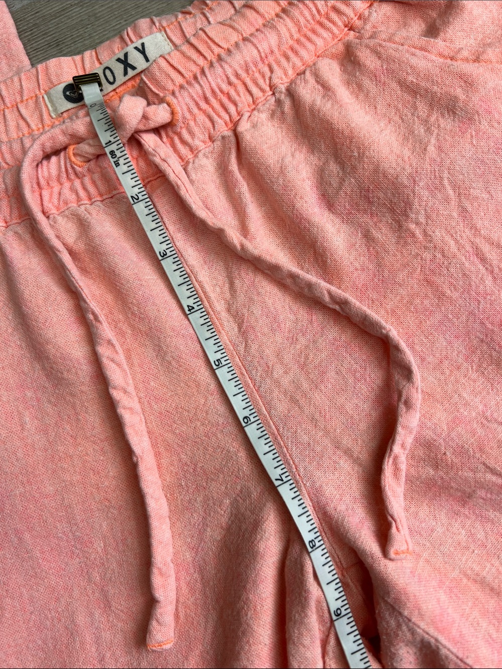Roxy Linen Wide Leg Flare Drawstring Pants - Picture 12 of 13